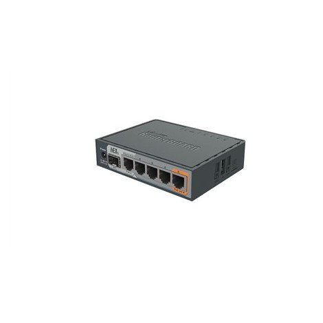 Mikrotik Wired Ethernet Router RB760iGS, hEX S, Dual Core 880MHz CPU, 256MB RAM, 16 MB (MicroSD), 5xGigabit LAN, 1xSFP, USB, IPs - 3